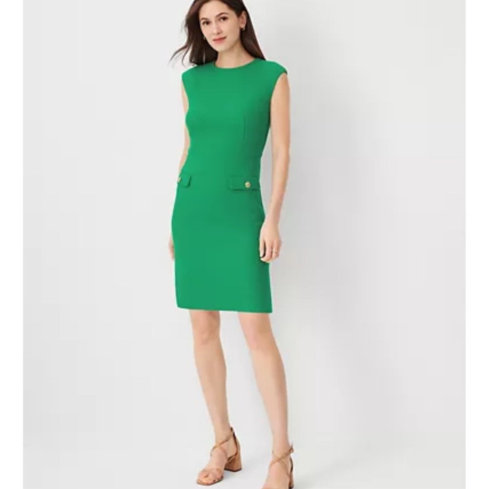 Ann Taylor Vibrant Green Midi Dress